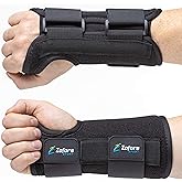Carpal Tunnel Wrist Brace Night Support and Metal Splint Stabilizer [Single] - Helps Relieve Tendinitis Arthritis Carpal Tunnel Syndrome Pain - Reduces Recovery Time for Men Women - Right (S/M)