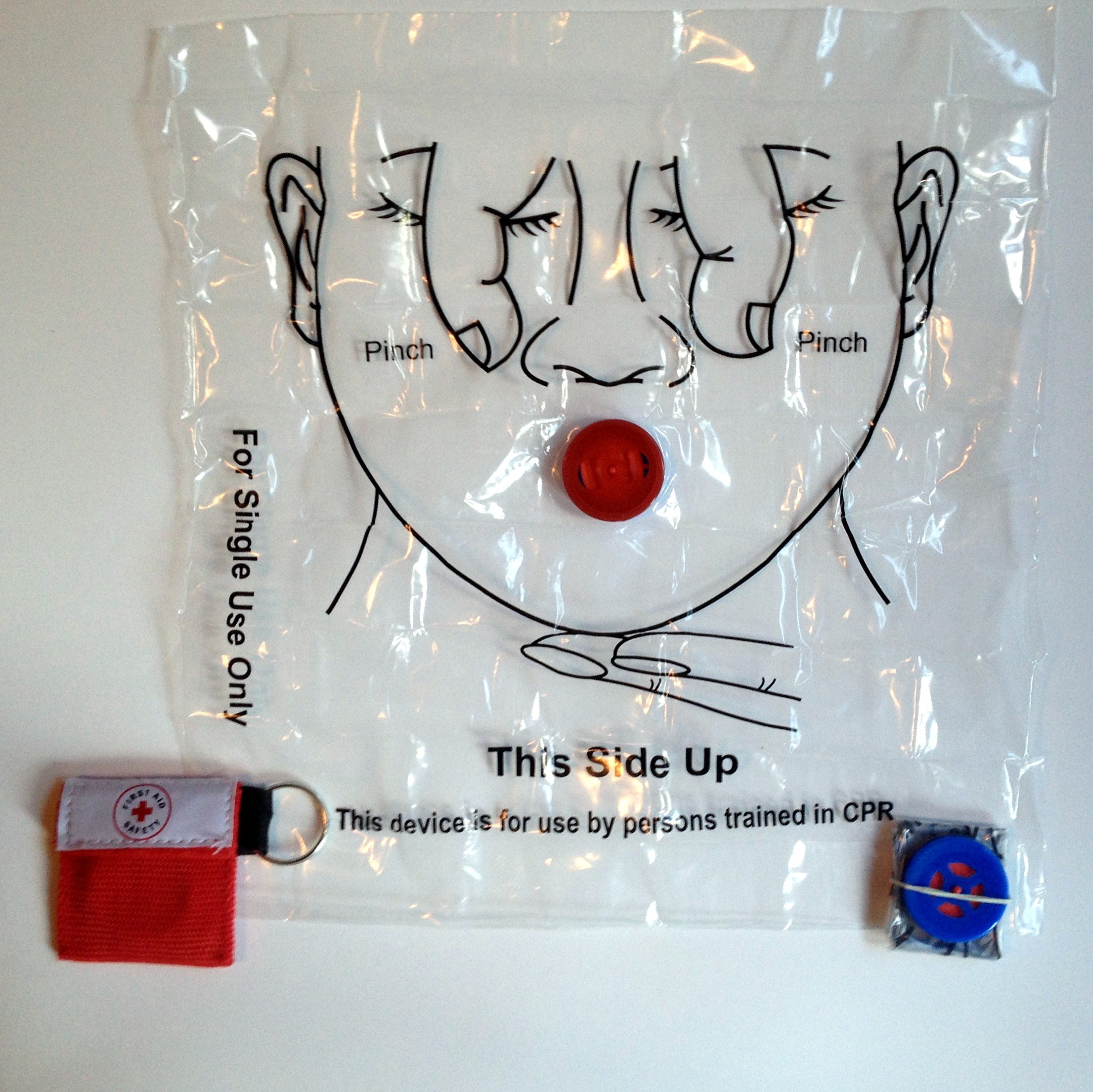 CPR Mask Key Chain Kit (5Pack) CPR Pocket Mask CPR Kit Face Shield
