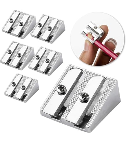 Taille-crayon Double Trou En Laiton Massif - Pour Crayons Jusqu’à 11,2 Mm