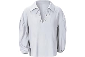 AITIPOO Kids Medieval Viking Pirate Renaissance Retro Costume Shirt for Boys Halloween Party Cosplay 3-12 Years