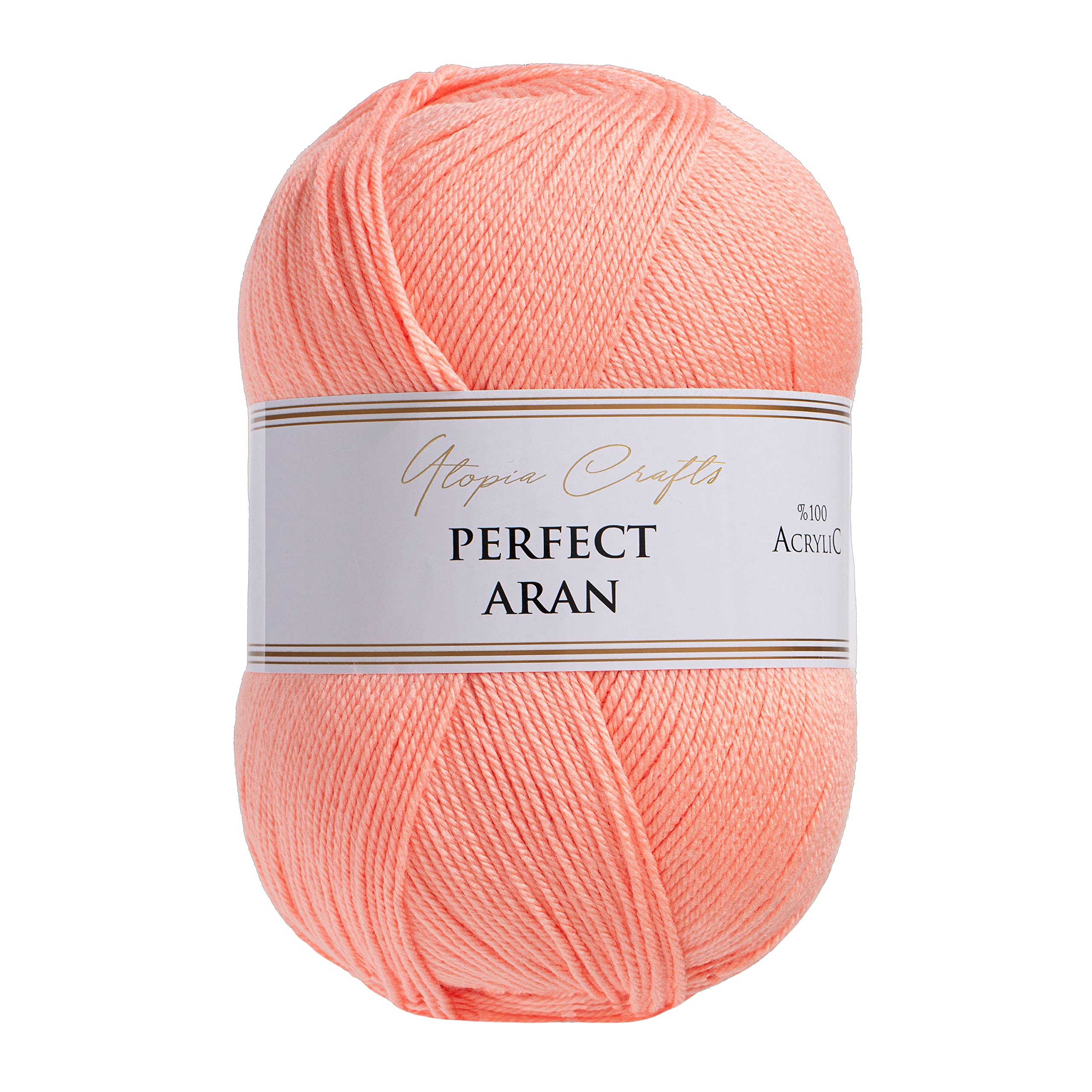 Utopia Crafts Aran Knitting and Crochet Yarn, 400g (Terra Cotta) — image 1