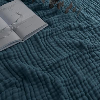 Comfy Cubs Muslin Blanket Throw 127x152 cm Six-Layer Cotton Blankets