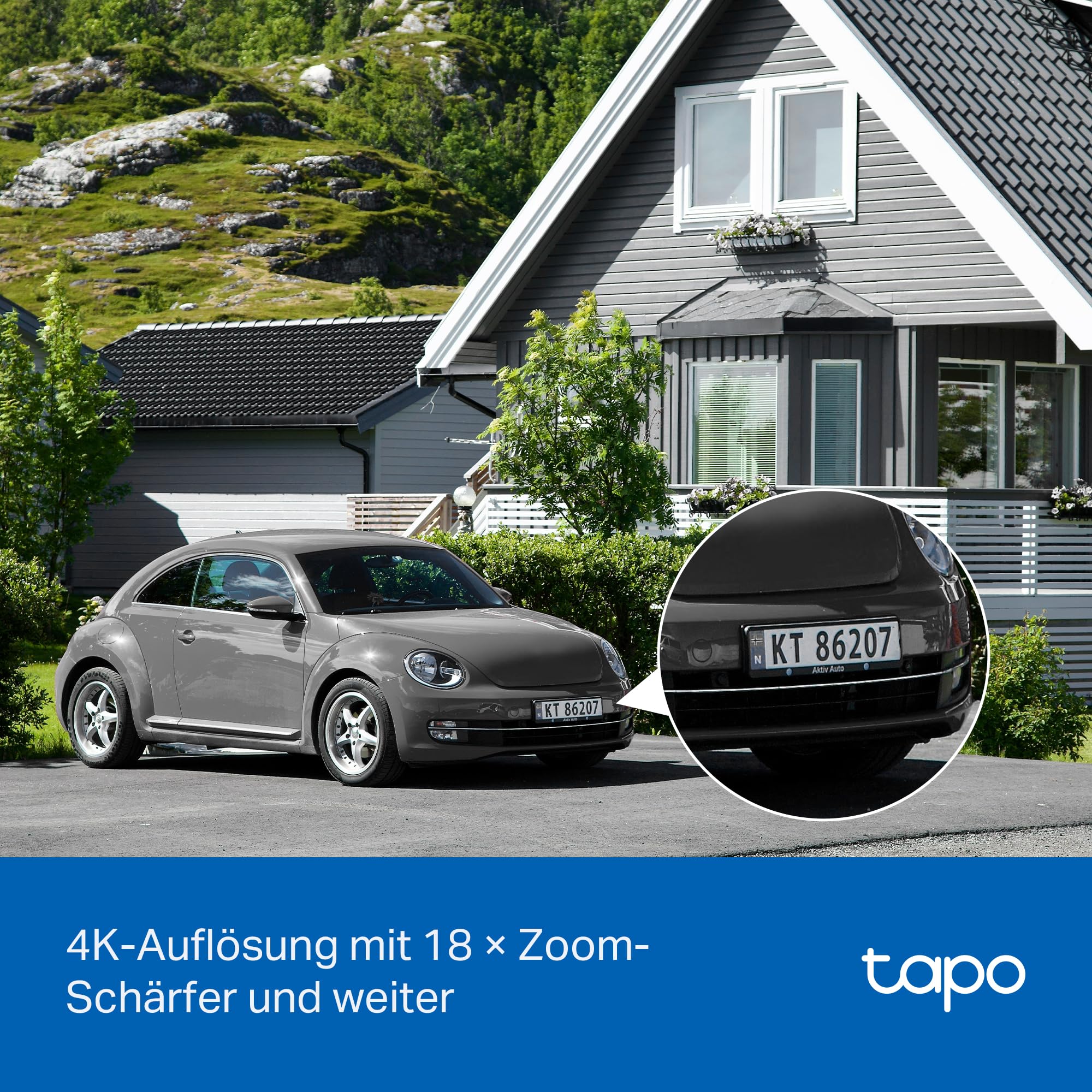 Tapo C660 KIT 4K 360° Solar Überwachungskamera Außen, Akku 10000 mAh, Farbnachtsicht, Dual-Band WLAN, KI-Erkennung, Licht & Ton Alarm, Lokale Speicherung über microSD oder Tapo H500 7