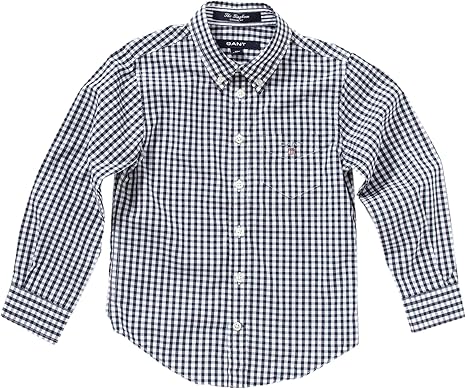 GANT - Camisa para niño, Talla 7-8 años (122/128 cm), Color Azul Marino: Amazon.es: Ropa y accesorios