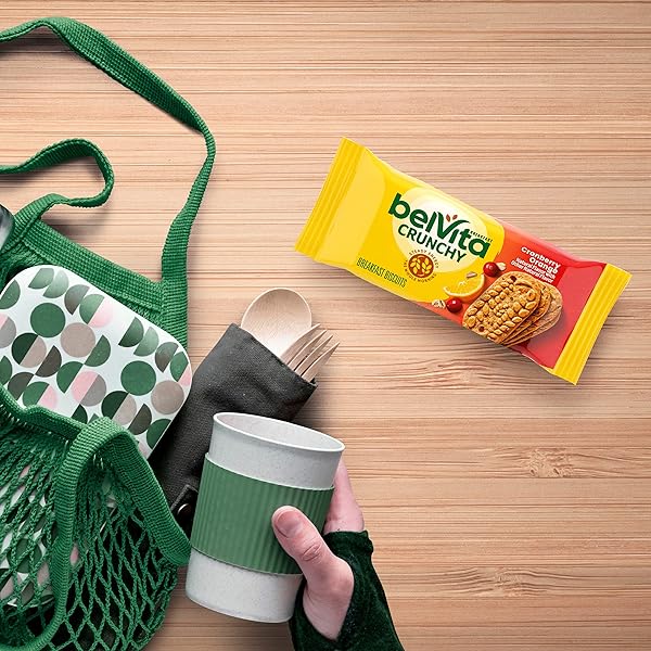 BELVITA CRANBERRY ORANGE BREAKFAST BISCUITS,(5 BISCUITS PER PACK)(PACK OF 5)