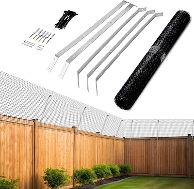 Misc Home Cat Proof Fence Anti-Climb Barrier 25 Meter Catio Enclosure Kit