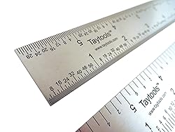 Taytools 6 Inch Rigid Machinist Rule Ruler Hardened