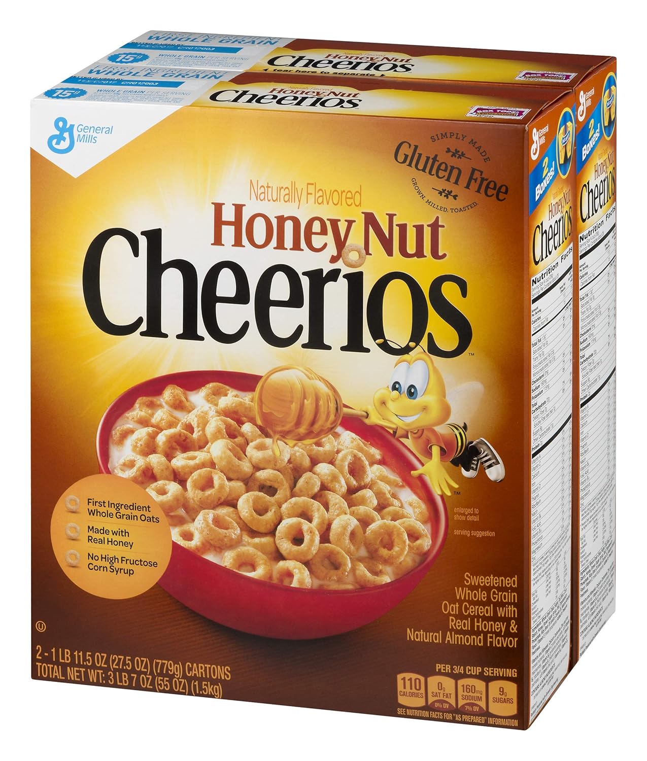 Amazon.com: Honey Nut Cheerios, Gluten Free, Cereal with