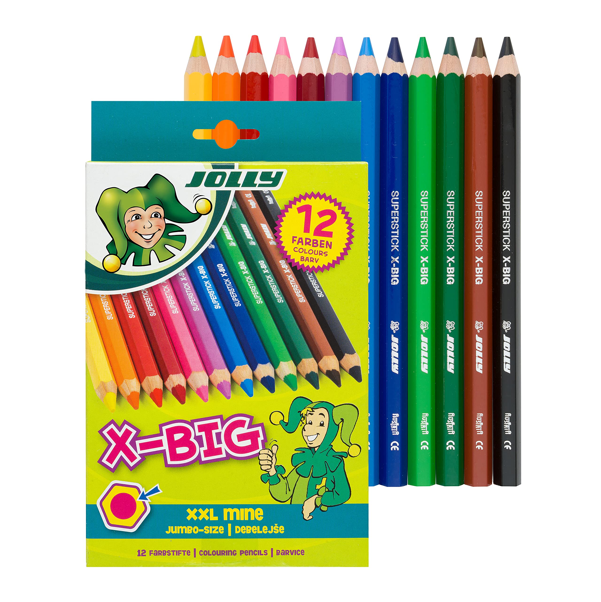 Jolly Supersticks X-Big 12 Pencils