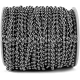 CleverDelights 3.2mm (1/8") Ball Chain - Gunmetal Color - 30 Feet