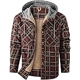 Mr.Stream Men's Outdoor Casual Vintage Long Sleeve Plaid Flannel Button Down Shirt Jacket