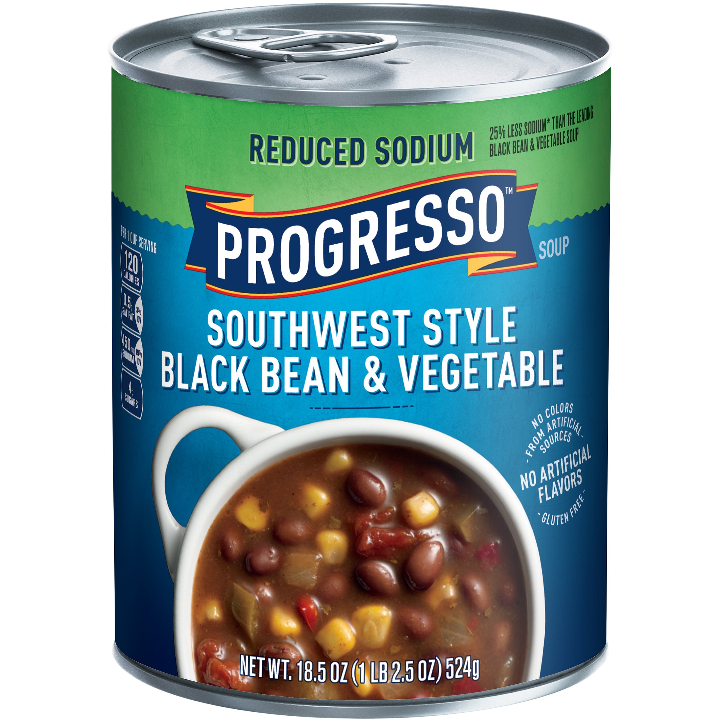 Progresso Heart Healthy Soup, SouthwestStyle Black Bean And Vegetable, 18.5Ounce Cans (Pack Of