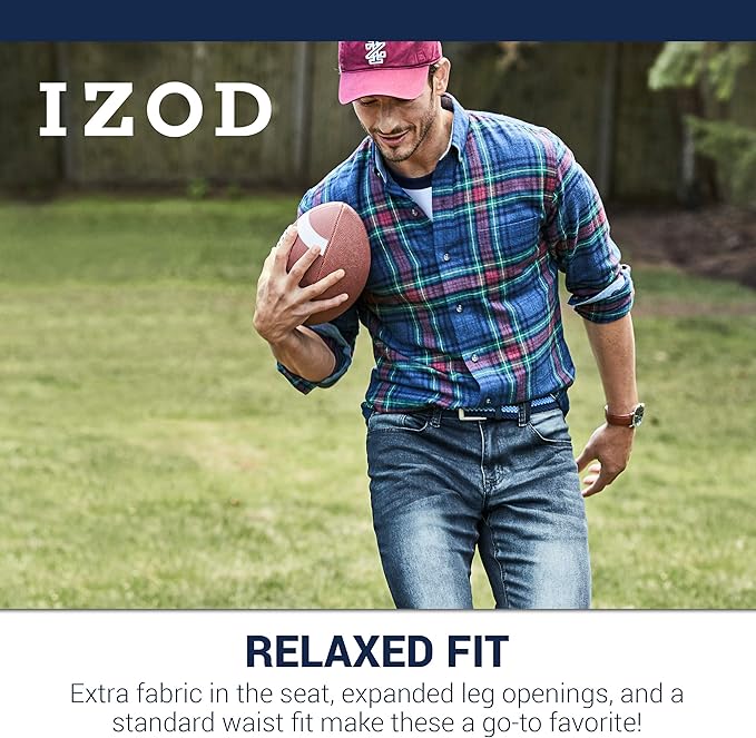 izod men's comfort stretch relaxed fit jeans