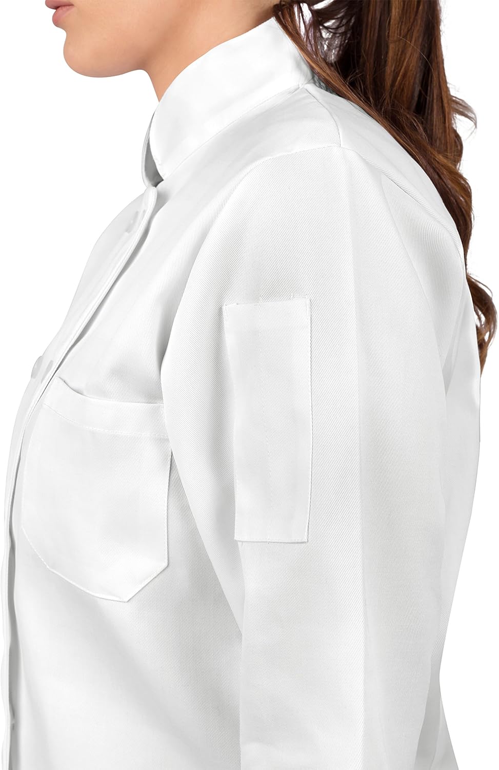 KNG Women's White Classic ¾ Sleeve Chef Coat: Clothing