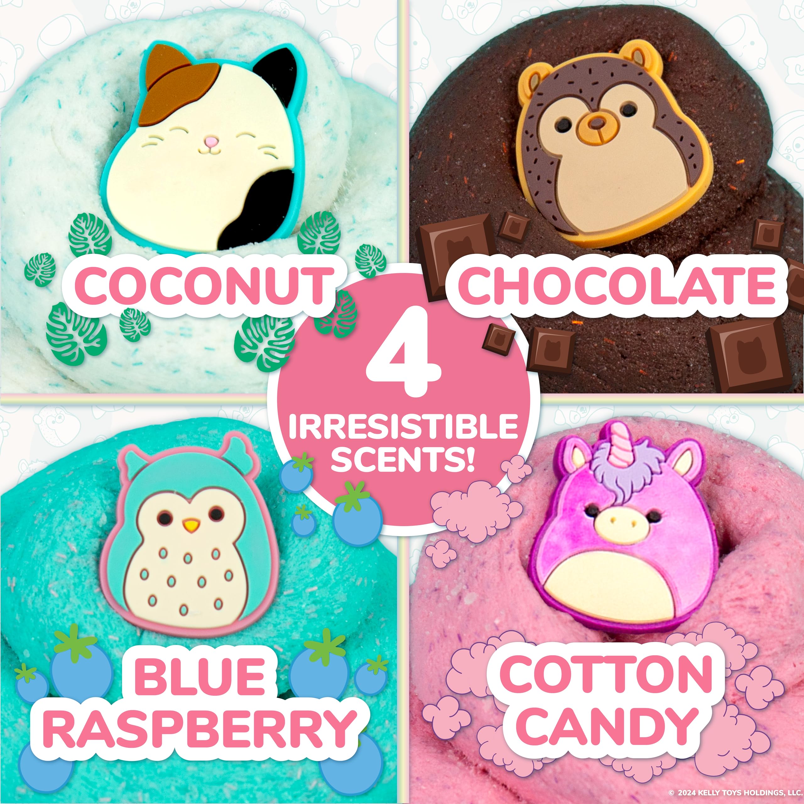 Original Squishmallows Premium Cloud Slime - 4-Pack Scented Slimes