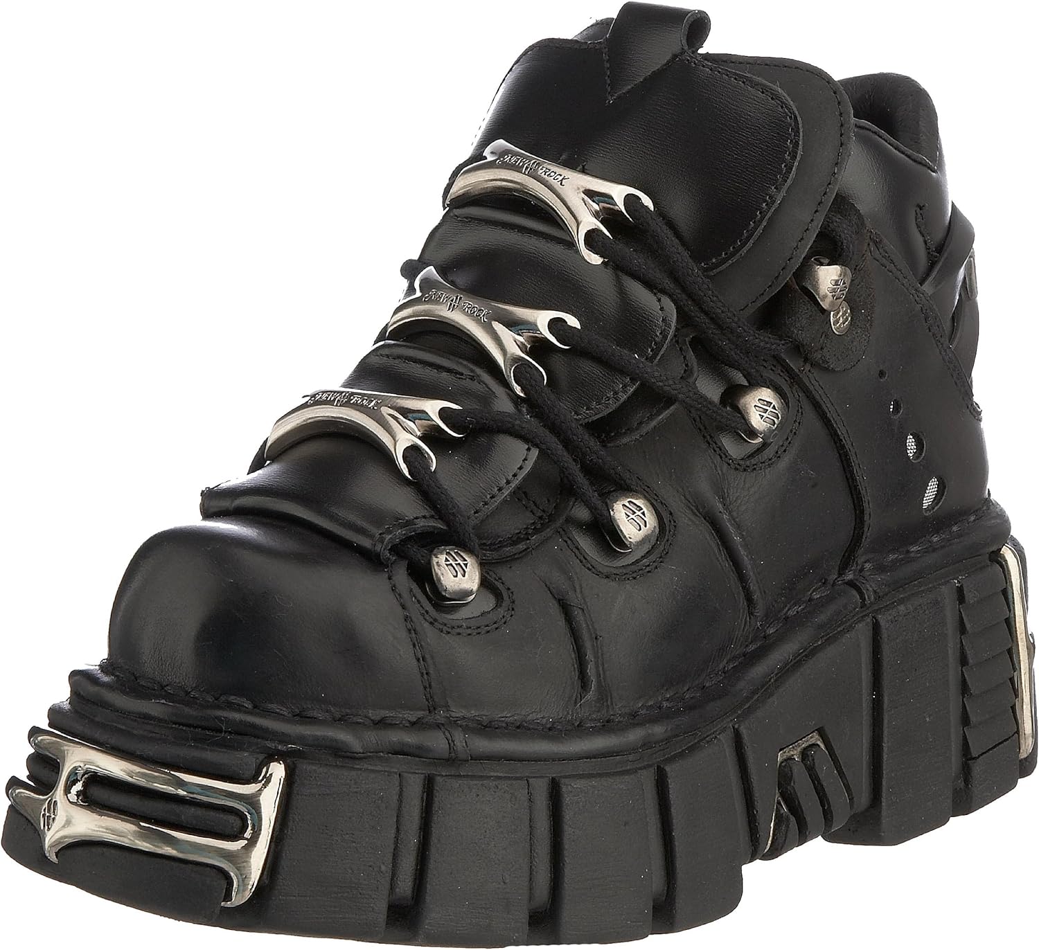 New Rock Half Boot Tower Unisex Red Black Scarpe Platform - 46 EU