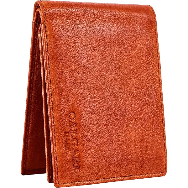 CALGARI Italian Buffalo Leather Men's Wallet - RFID Blocking Trifold With 8 Card Pockets & Gift Box - View #2