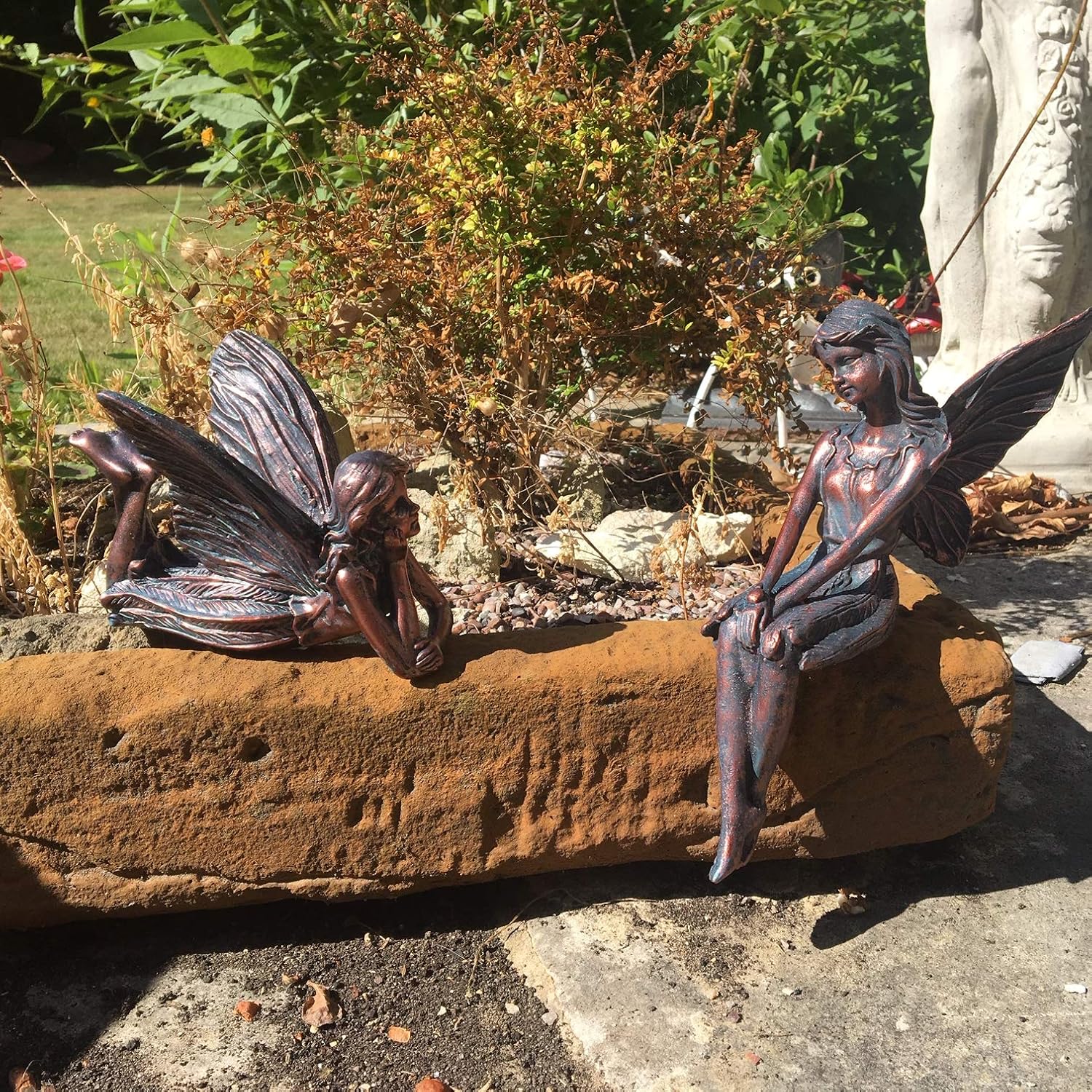Set of 2 Garden Fairy OrnamentS 12cms tall/Statue Angela and Angelina … - Image 3
