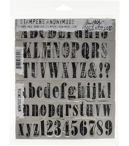 Amazon.com: Tim Holtz Cling Stamps ~ Mini Worn Text!!! : Arts
