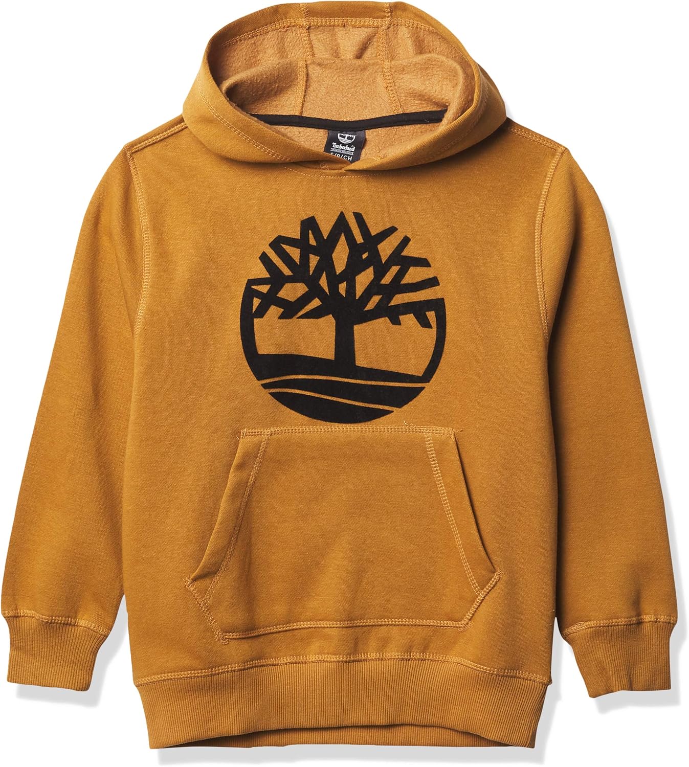 Timberland Boys' Long Sleeve Signature Logo Fleece Hoodie: Clothing