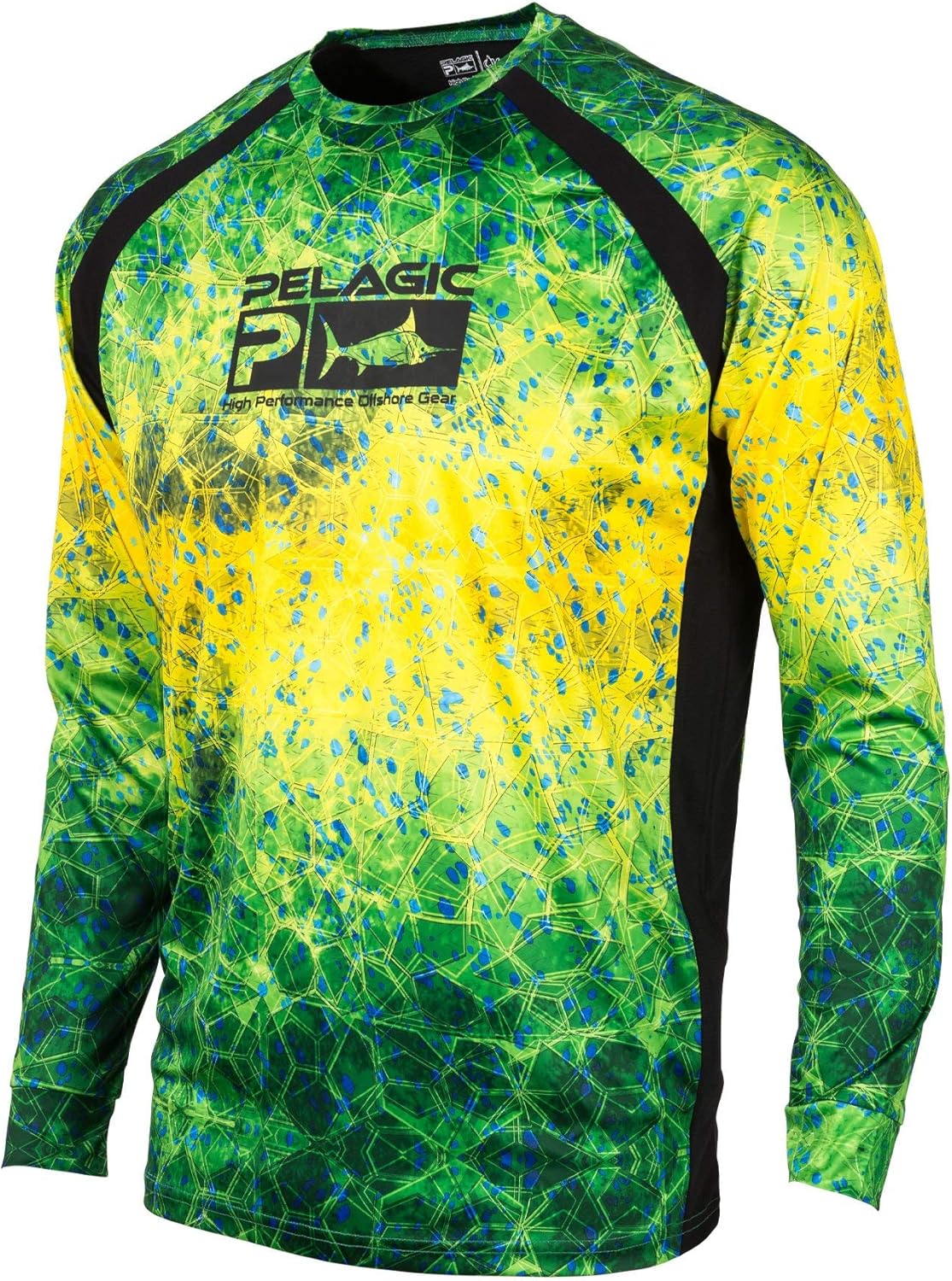 Pelagic Men's Vaportek Dorado Hex Long Sleeve Fishing Shirt UPF 50