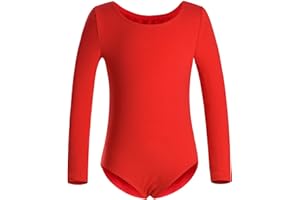DANSHOW Girls' Team Basic Long Sleeve Leotard for Toddler Gymnastics Dance Ballet