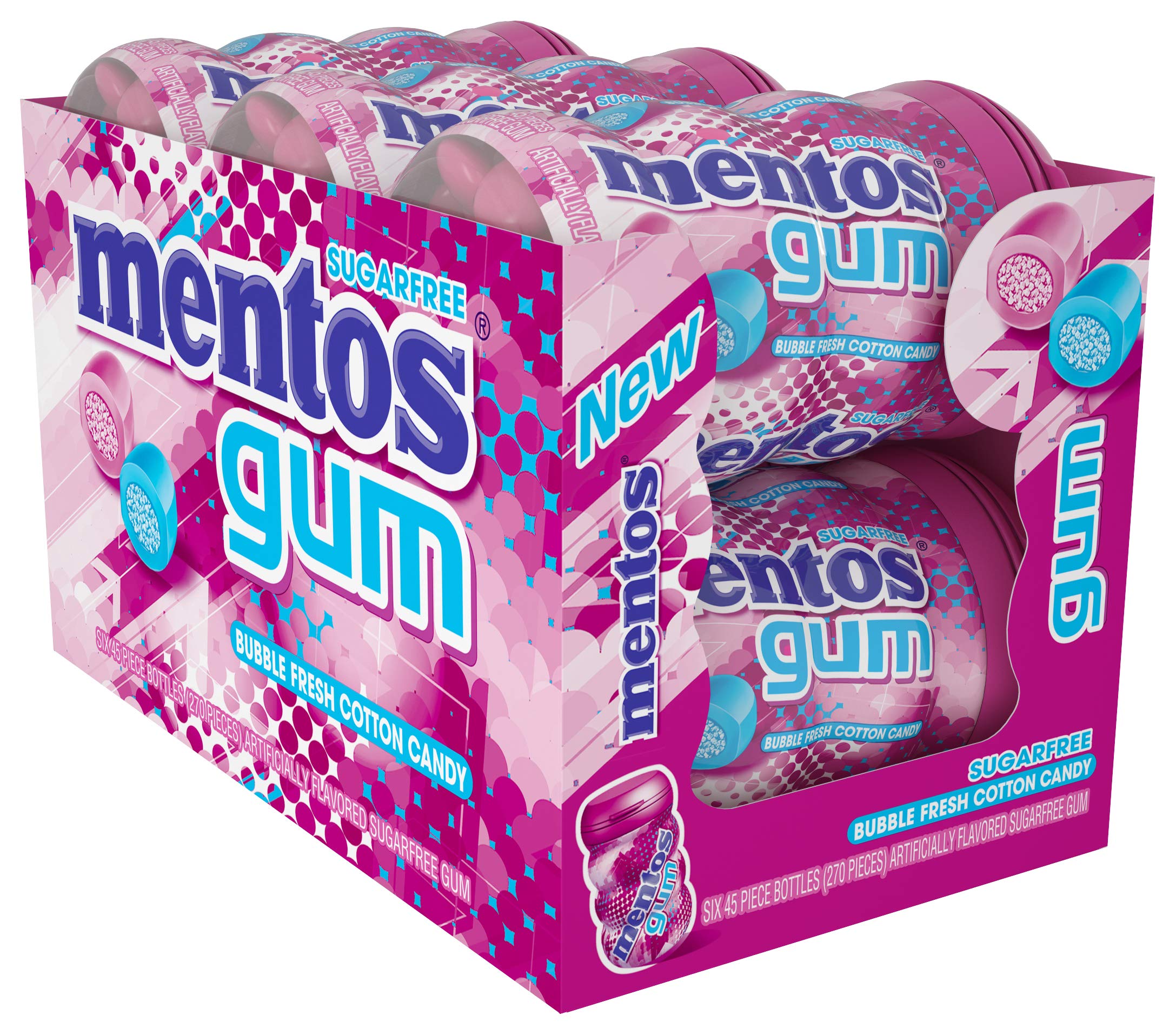 mentos gum bubble fresh cotton candy sugar free