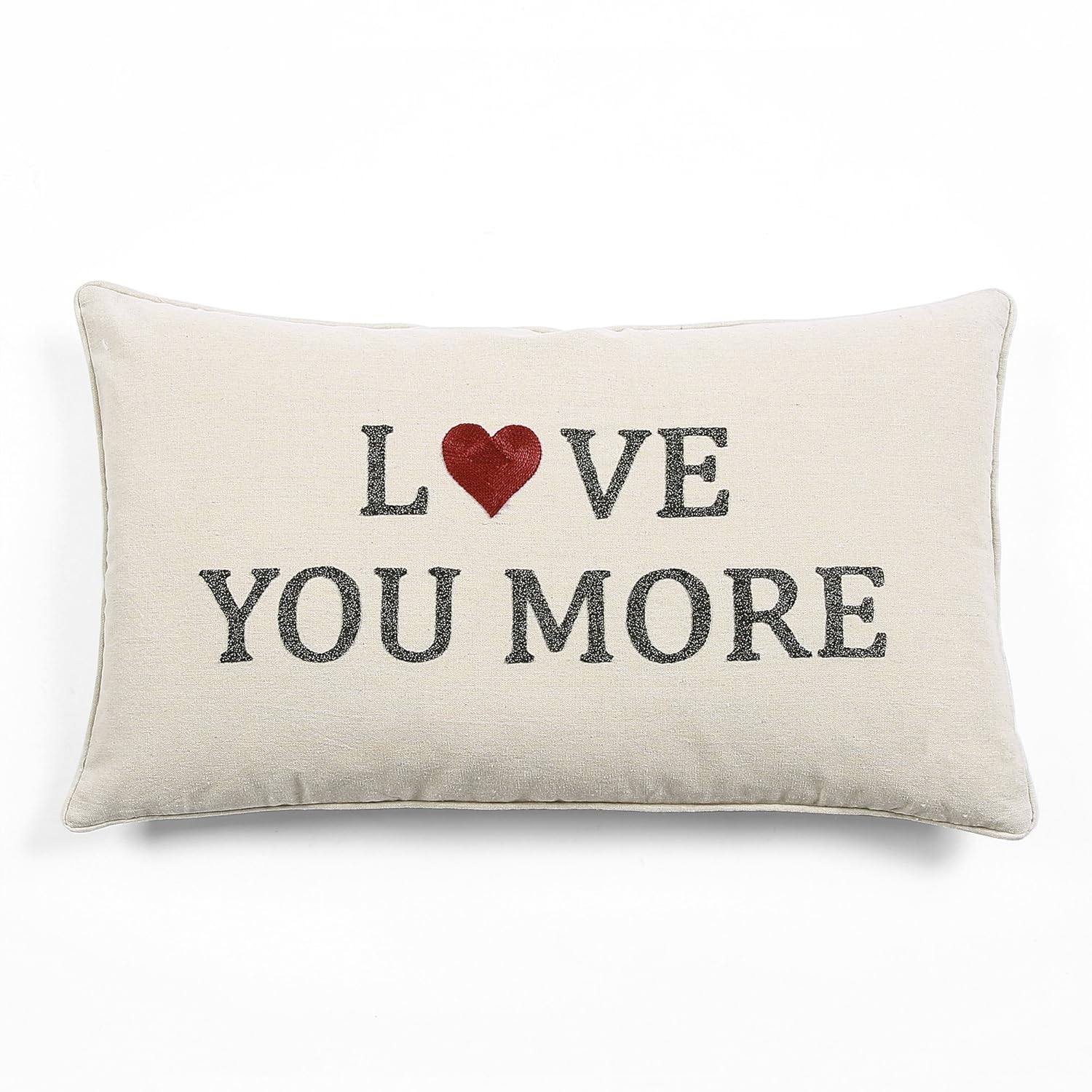 Buy Lush Decor Love Throw Pillow Blcak Red Decorative 14 X 24
