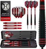Harrows Ace Rubber Brass Steel Tip Darts Set 20-26g with Travel Case view 3