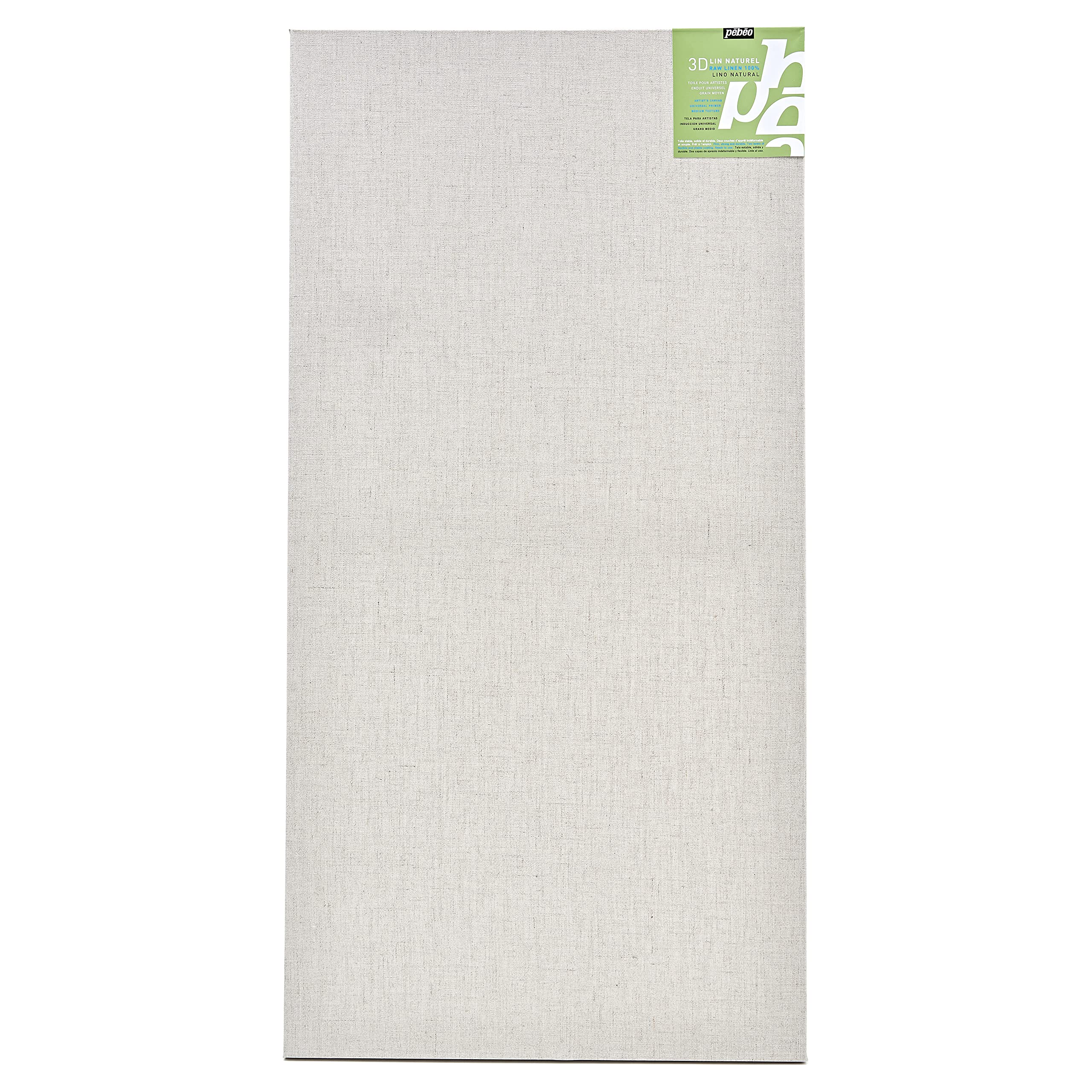 Pebeo 795508 50x100cm Linen Canvas, Grey