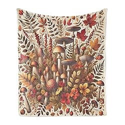Ambesonne Fall Throw Blanket, Woodland Botanical