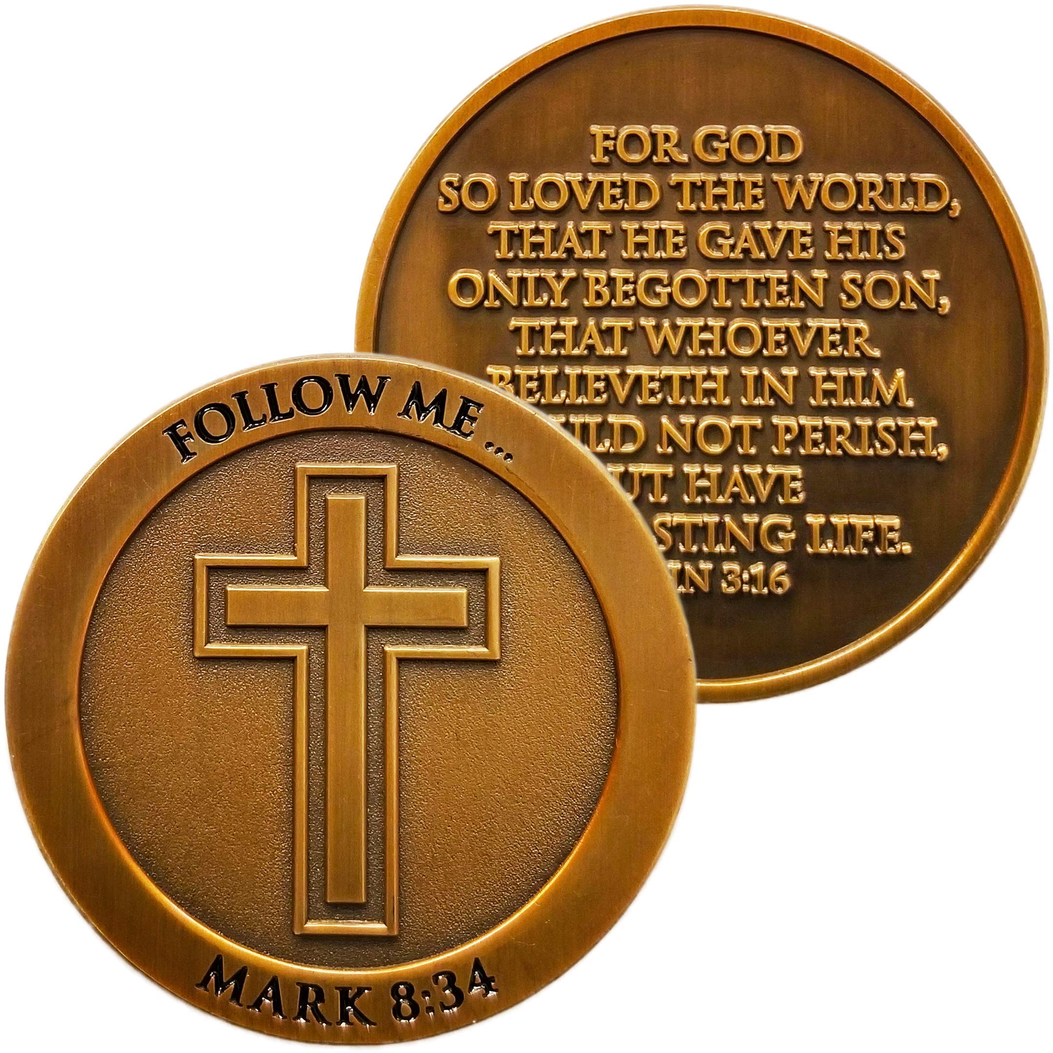 John 3:16 Coin, for God so Loved The World Bible