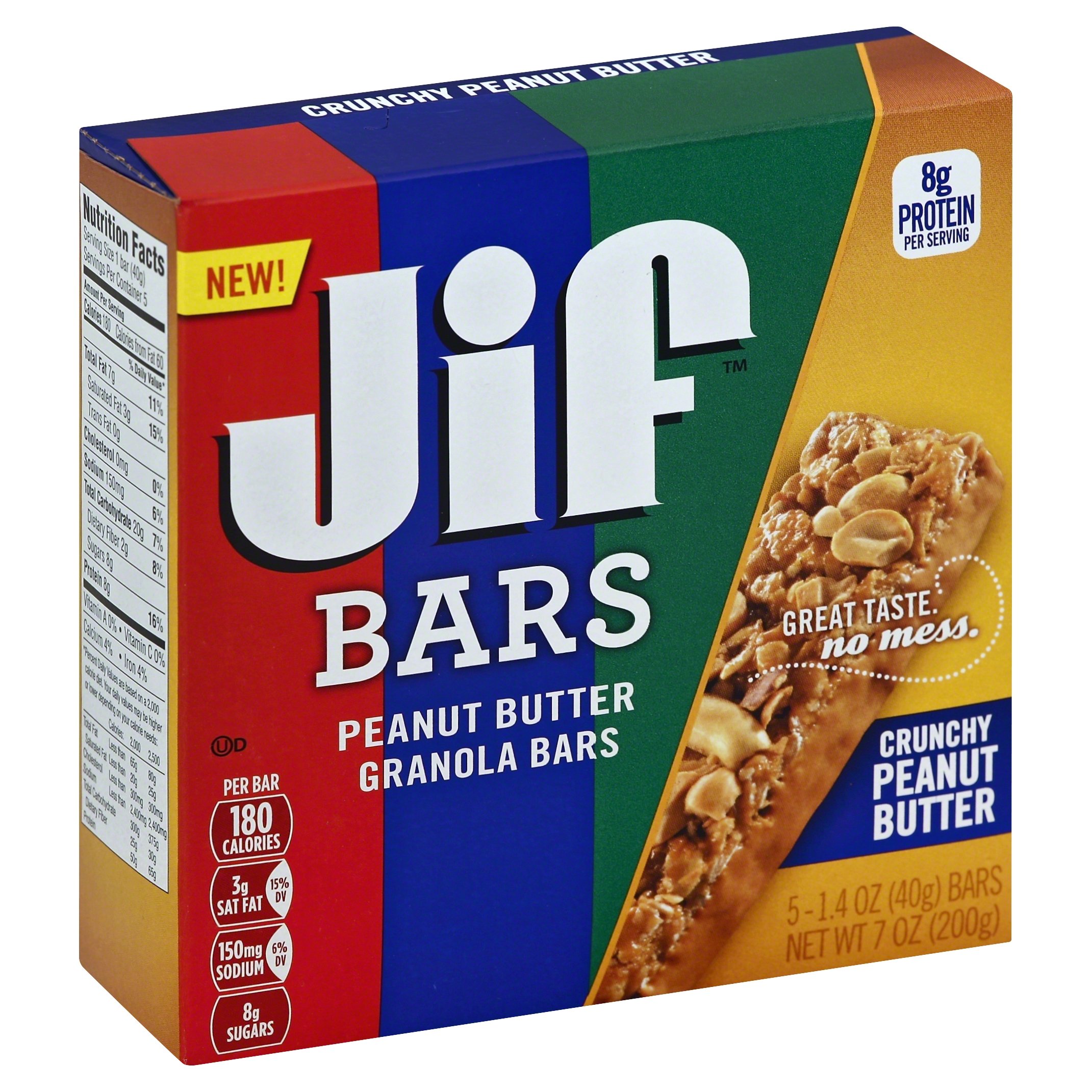 Jif Creamy Peanut Butter Bars, 5 Count Grocery & Gourmet