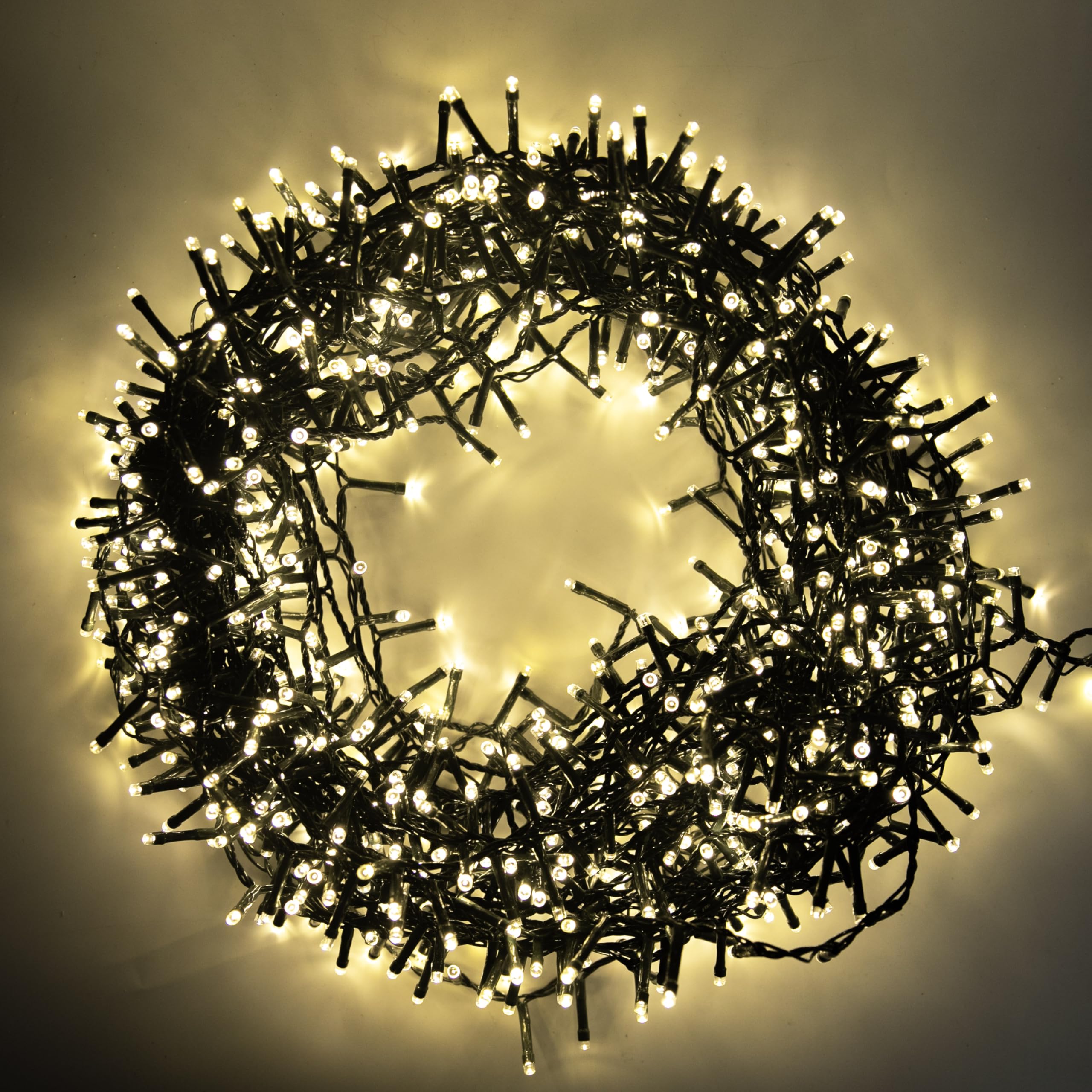 SHATCHI 500LEDs Christmas Tree Compact Cluster Fairy Lights Multifunction 8 Light Modes, Timer Green Cable Indoor/Outdoor Low Voltage Holiday Home Decorations — image 1
