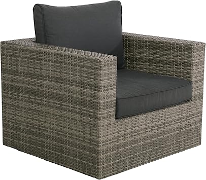 Lesli Living Fauteuil Club Salon De Jardin Chaise Lot De 2 Gris