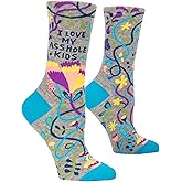 Blue Q Women's Funny Novelty Crazy Crew Socks with Sayings