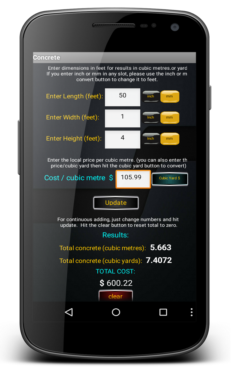 Concrete Calculator FREE Apps & Games