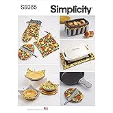 Simplicity S9365 Quilted Kitchen Accessories Sewing Pattern, Bowl Cozies, Oven Mitts, Pot Holders &amp; More, One Size