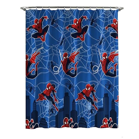 Marvel Spiderman Hero Microfiber Shower Curtain Amazon Co Uk