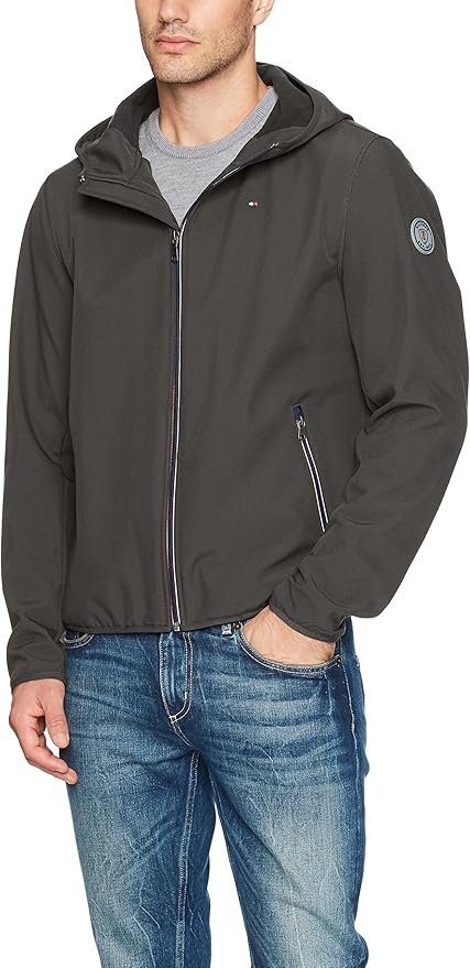 金盒特价 Tommy Hilfiger 汤美费格 男式连帽软壳外套 2.4折$41.99 海淘转运到手约￥385 多色可选