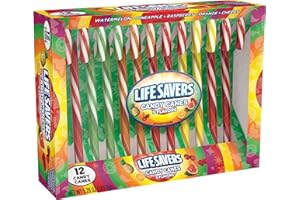 LIFE SAVERS LifeSavers 5 Flavors Assorted Candy Canes, 12 ct