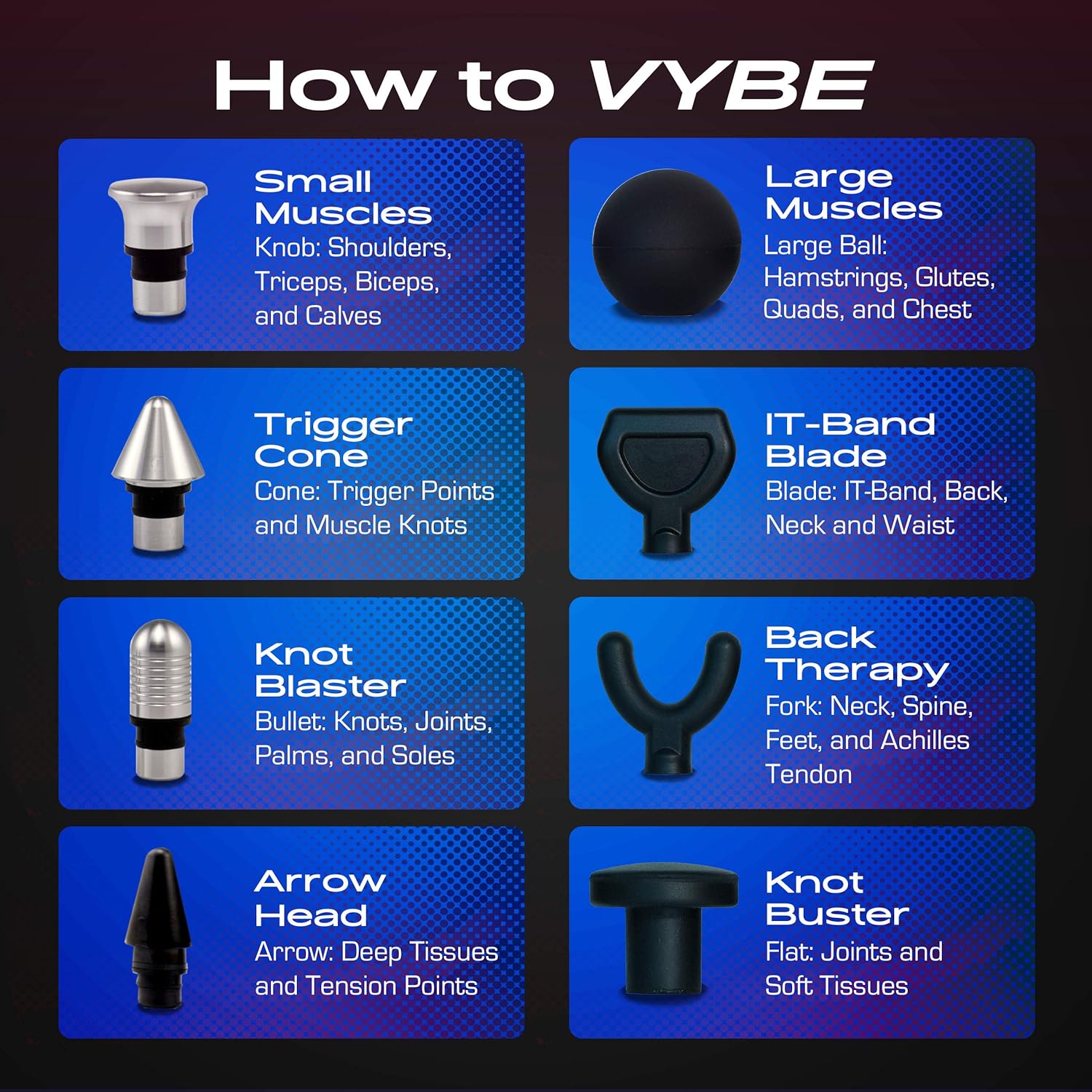 VYBE Percussion Massage Gun - Pro Model -Muscle Deep Tissue Massager -Quiet, Portable, Electric, Hand held, Body Relaxation: Health & Personal Care