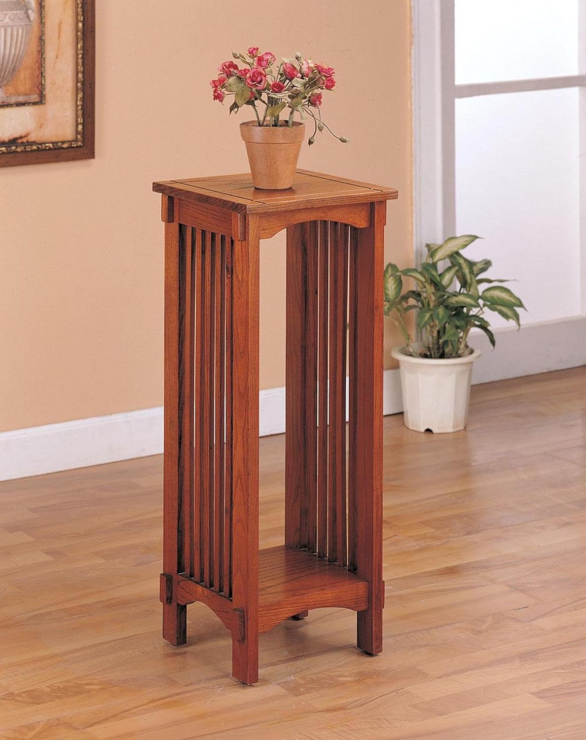 Solid Oak Mission Style Plant Stand Amazon.ca Home & Kitchen