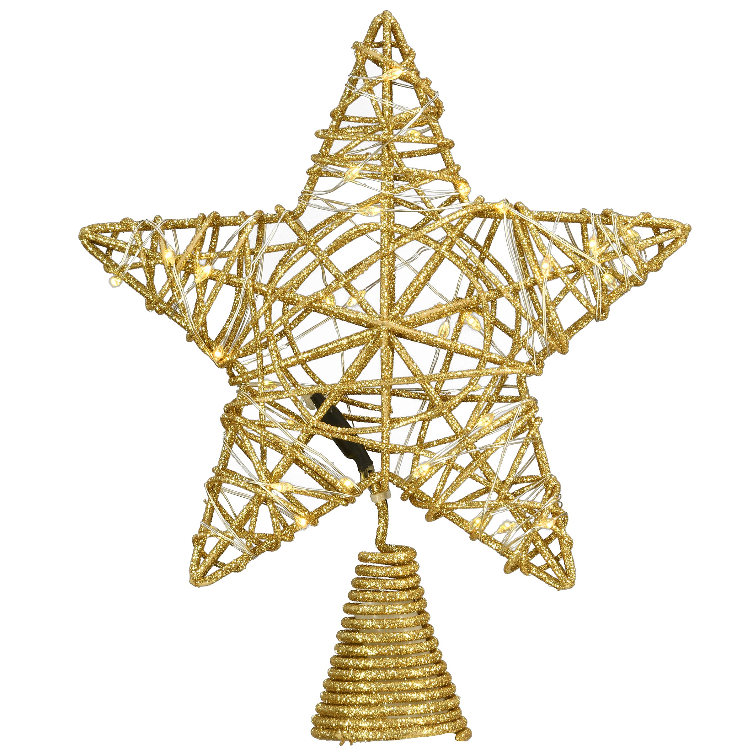 Photo 1 of 9" Gold Star Tree Topper with 30 Dual Color(R) LED Lights