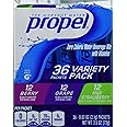 Propel Zero Calorie Nutrient Enhanced Water Beverage Mix (36 packets) 3 different flavors (berry, grape & kiwi strawberry)