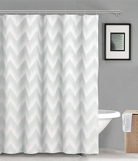 Duck River Textiles Maia Ikat Linen Poly Shower Curtain Seafoam