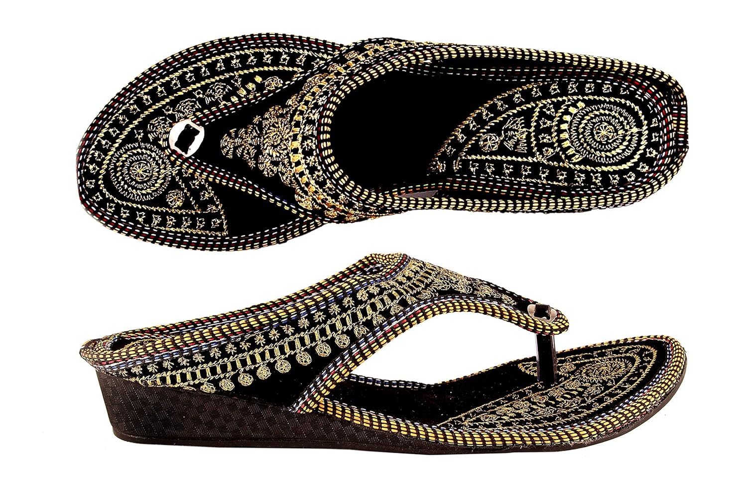 femme royale women's velvet gold sandals