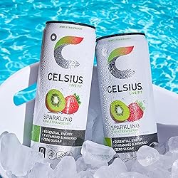 CELSIUS Sparkling Kiwi Strawberry, Sugar Free