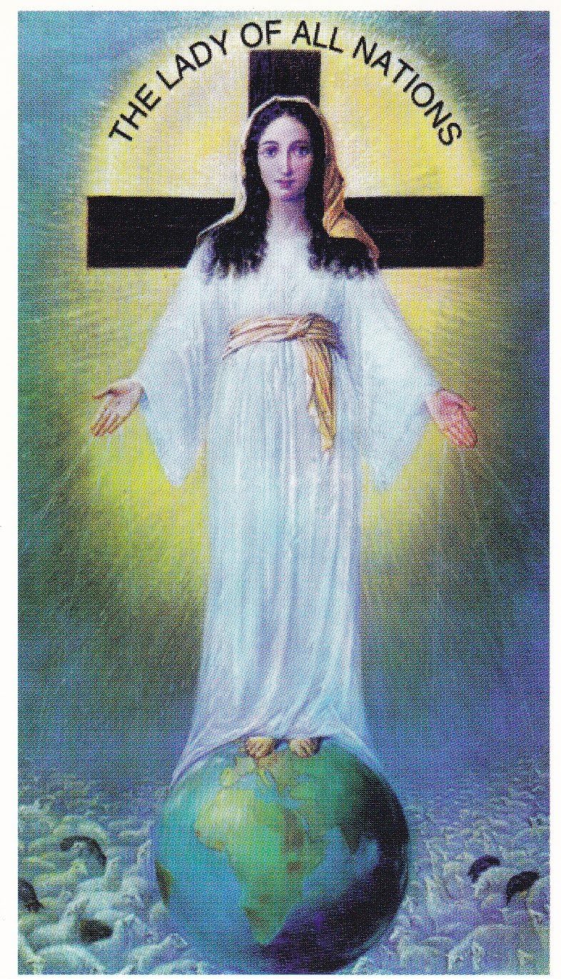 "Prayer to The Lady of All Nations" Paper Holy Card (Pack of 20) 2-1/2" x 4-3/8"