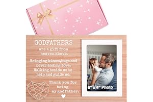 SIOIAL Godfather Photo Frame Keepsake From Godchild-Baptism Gift for Godfather-Father's Day Gift for Godfather-Birthday Christmas Gift for Godparents-Thank You for Being My Godfather-Picture Frame Gift